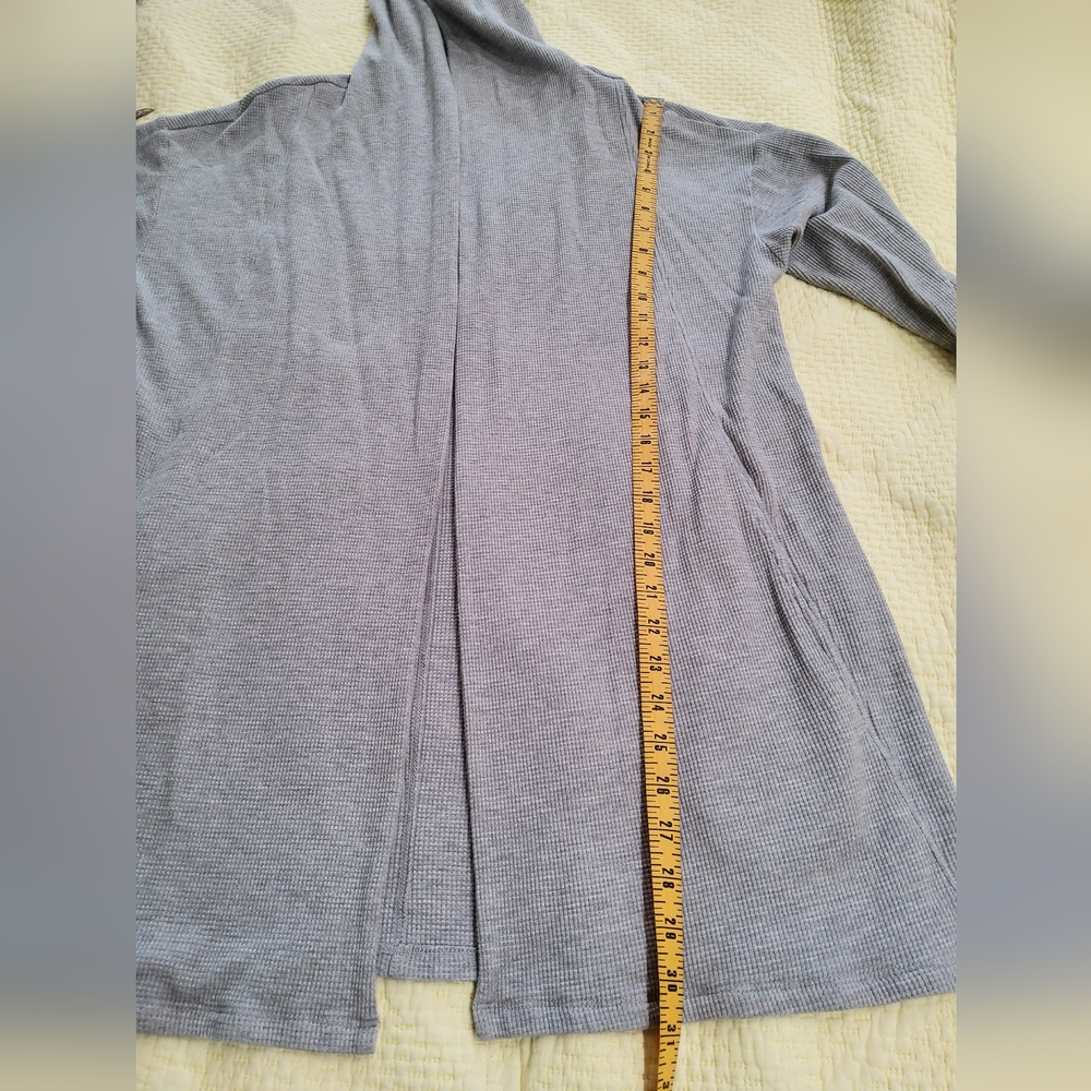 VELVET by Graham & Spenser Open Front Hooded Longline Cardigan Size L - Picture 11 of 11
